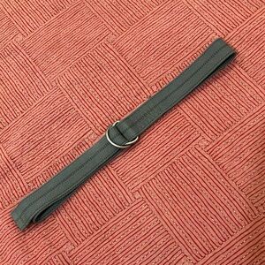 Gray canvas Fabric Belt with Silver tone Buckle